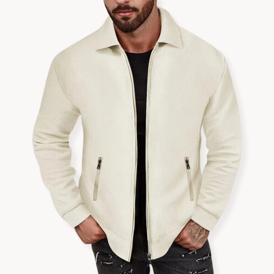 Jacket – Soft Blend Ribbed Waffle & Structured Shape