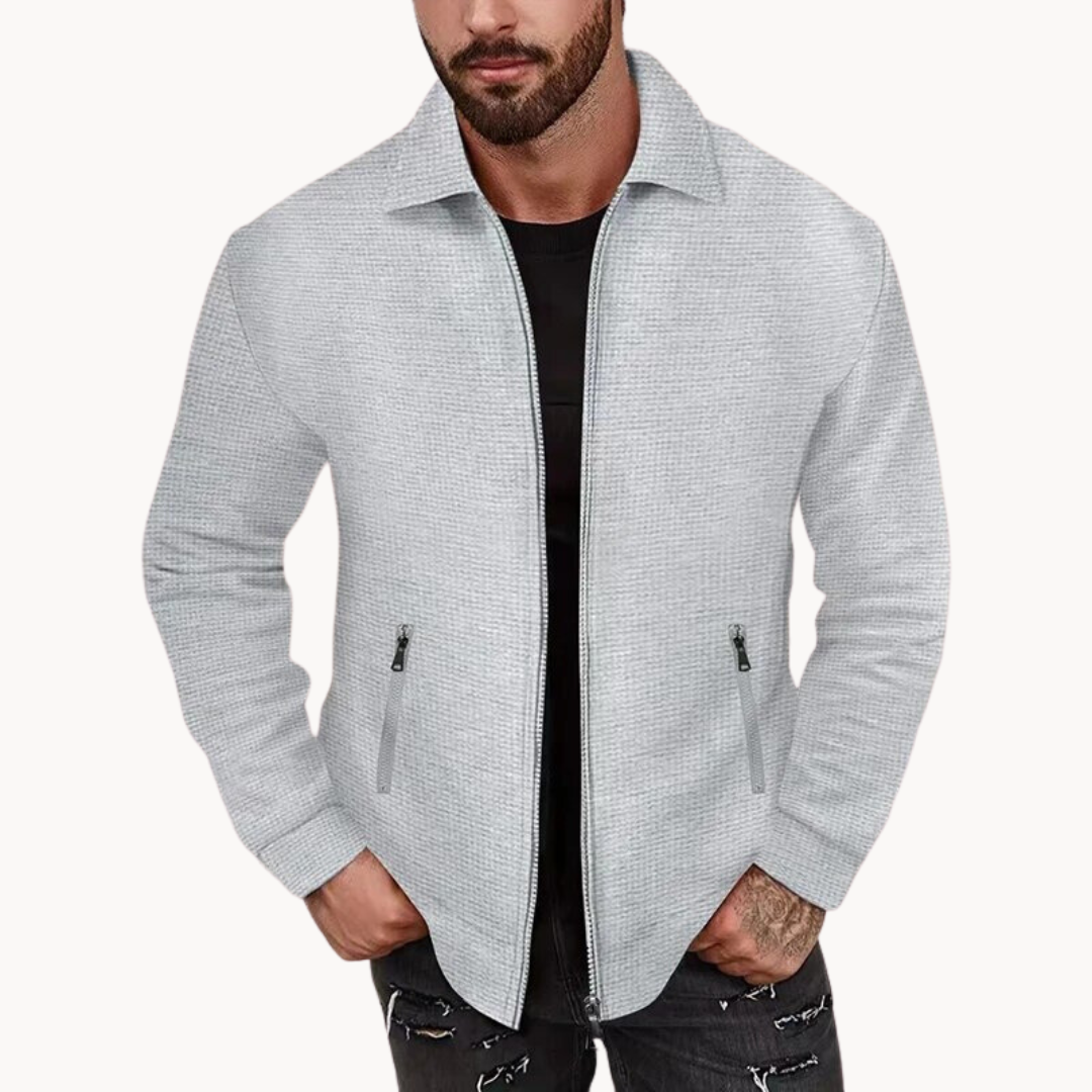Jacket – Soft Blend Ribbed Waffle & Structured Shape