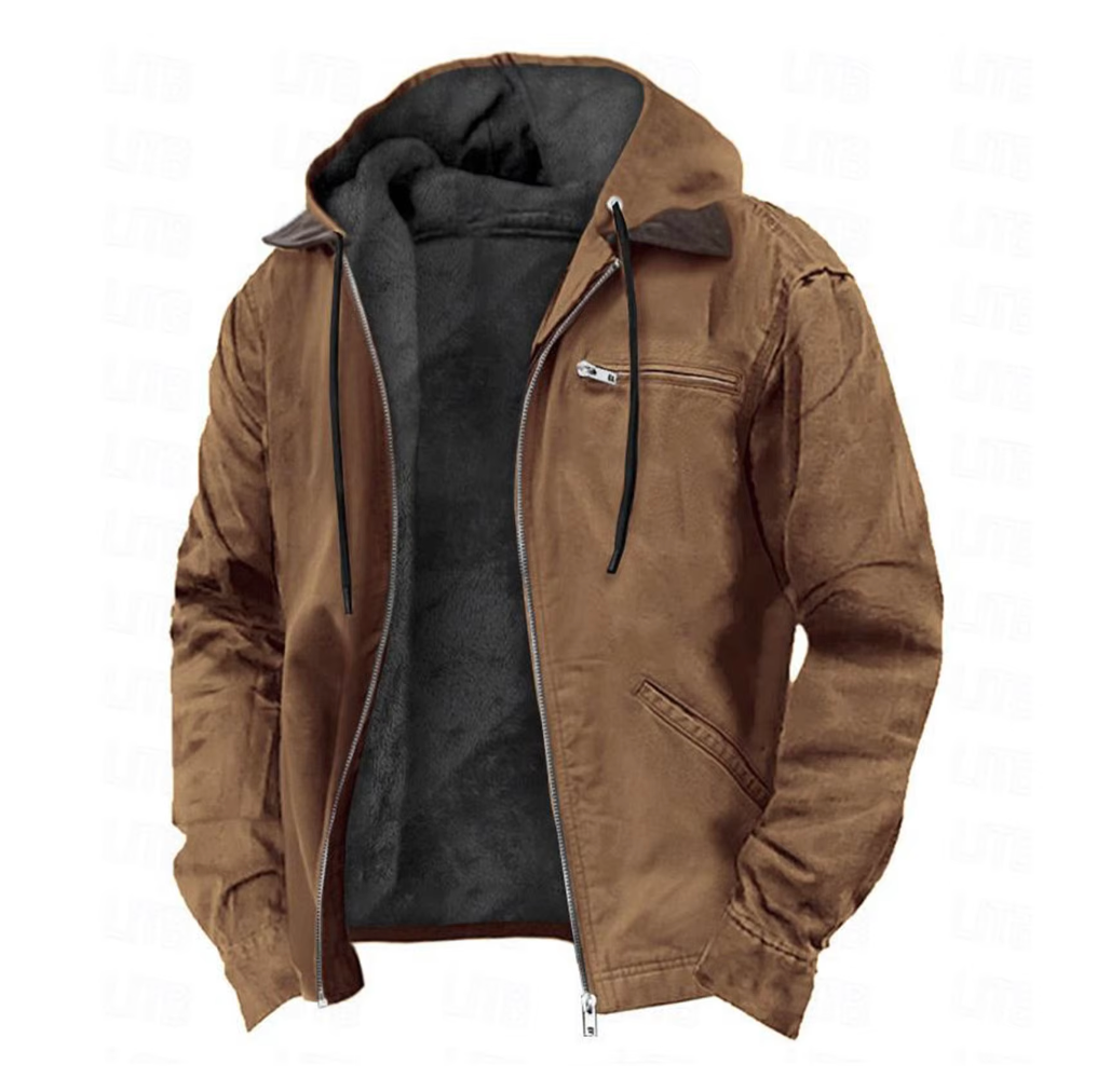 Men's Waterproof Hooded Zip Jacket - VogeLuxe
