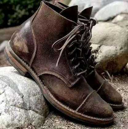 Men's Genuine Leather Ankle Boots - Timeless Style & Durable