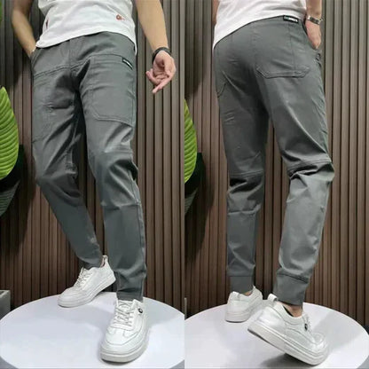 Relaxed Fit Beige Cargo Pants for Men