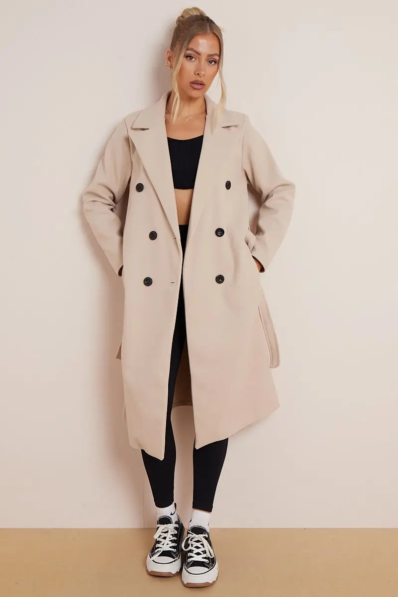 Classic Female Trench Belted Coat - VogeLuxe