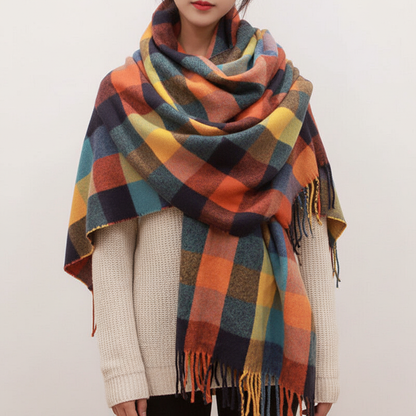 Soft Plaid Oversized Scarf Wrap