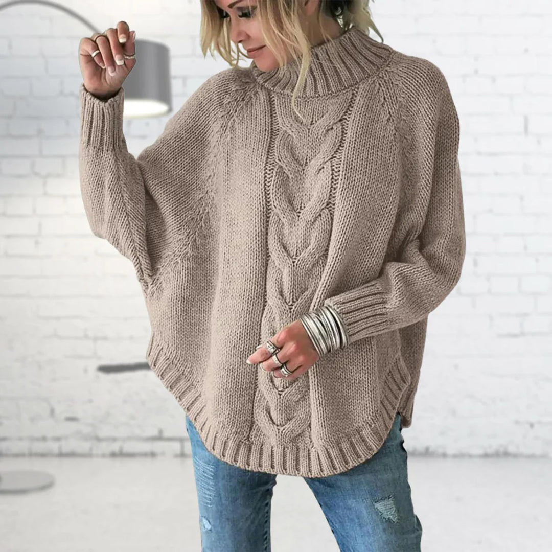 Soft Oversized Women's Turtleneck Wool Sweater