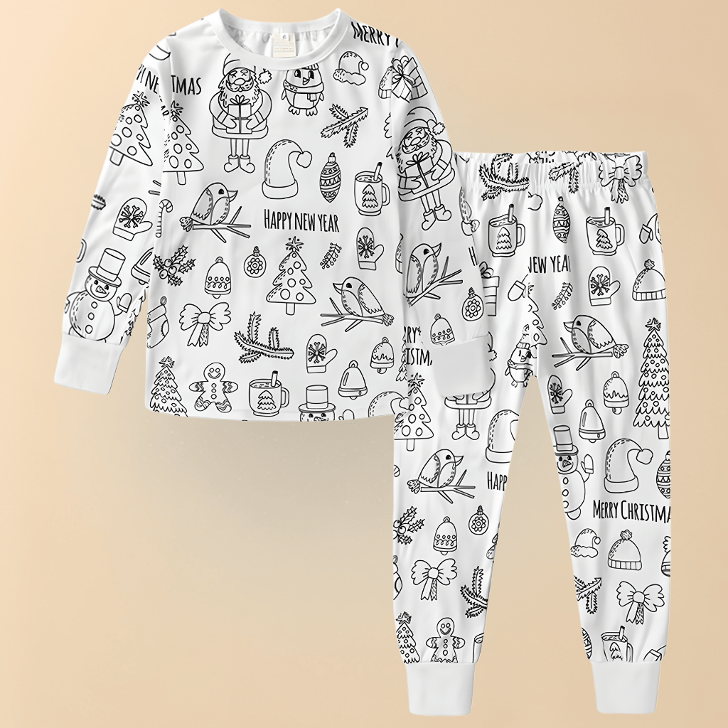 Cozy Holiday PJs for Kids Cotton Cartoon Sleep Set - VogeLuxe
