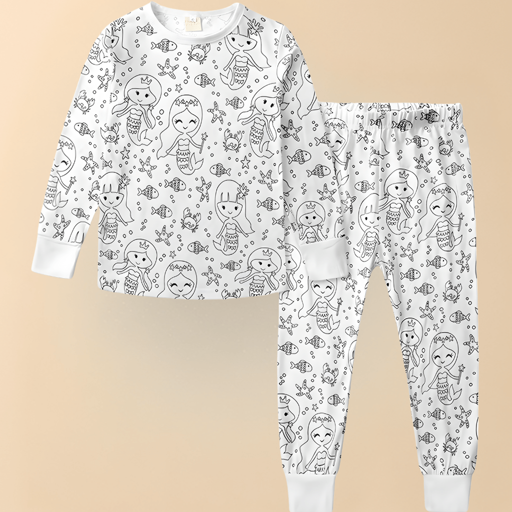 Cozy Holiday PJs for Kids Cotton Cartoon Sleep Set