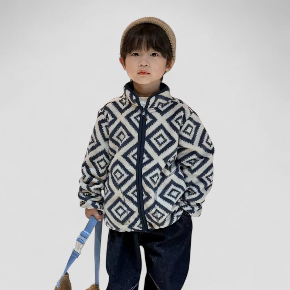 VogeLuxe | Kids’ Cozy Patterned Fleece Jacket