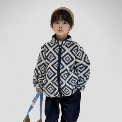 VogeLuxe | Kids’ Cozy Patterned Fleece Jacket