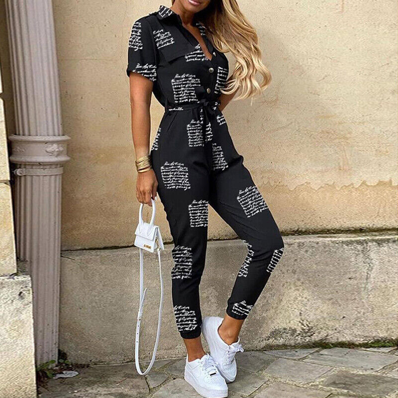 Reese | Slim Fit Summer Jumpsuit with Button Front