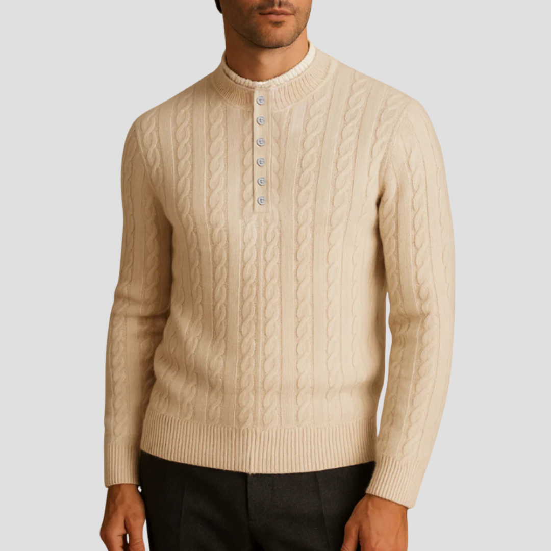 Kiton | Cable-Knit Button Sweater 0