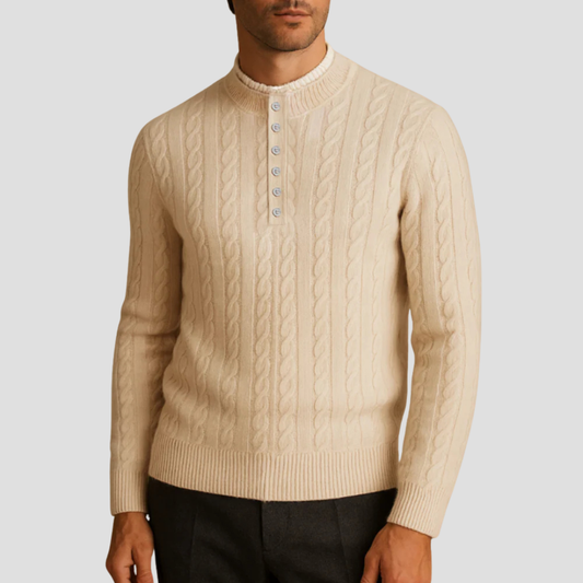 Kiton | Cable-Knit Button Sweater 0