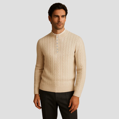 Kiton | Cable-Knit Button Sweater 2