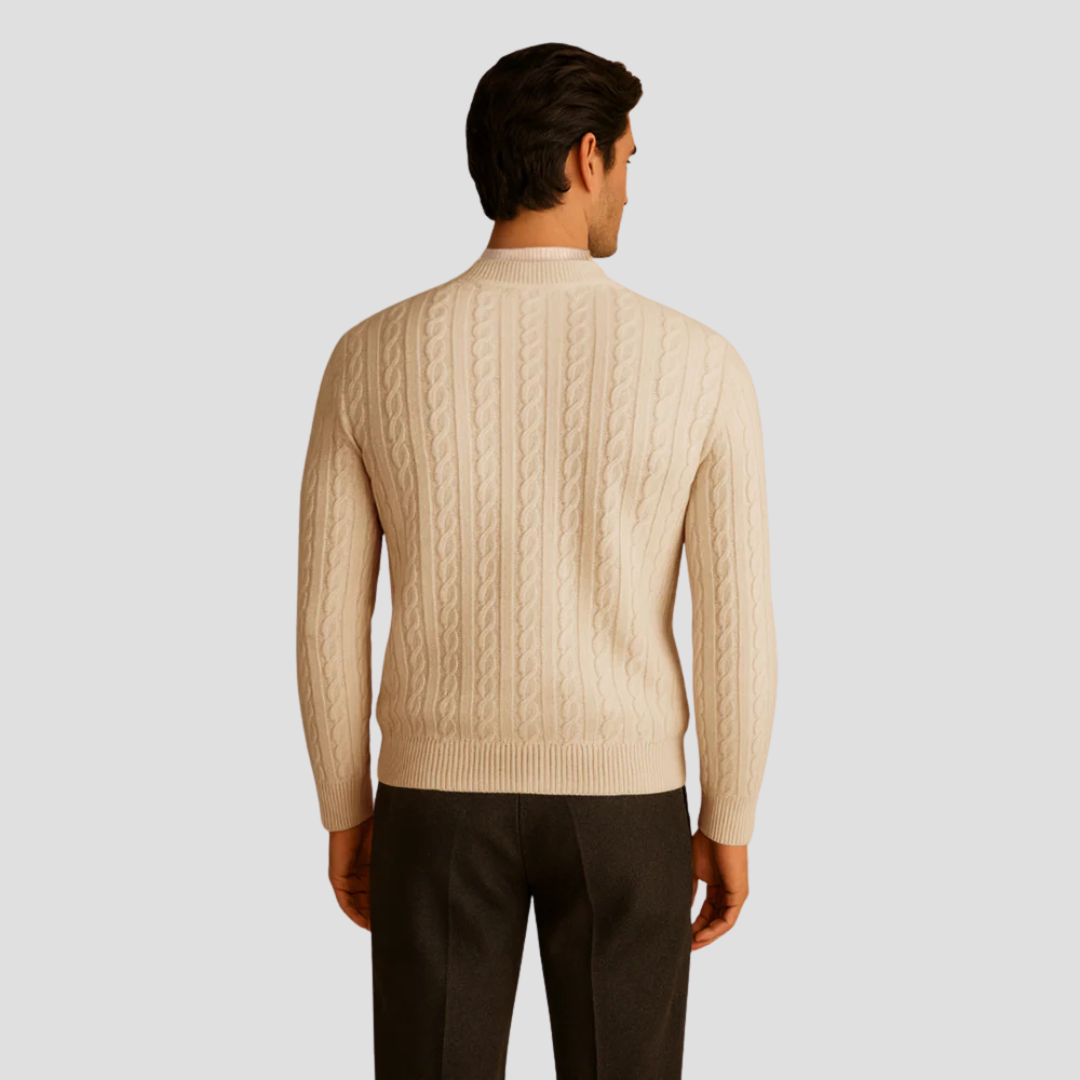 Kiton | Cable-Knit Button Sweater 3