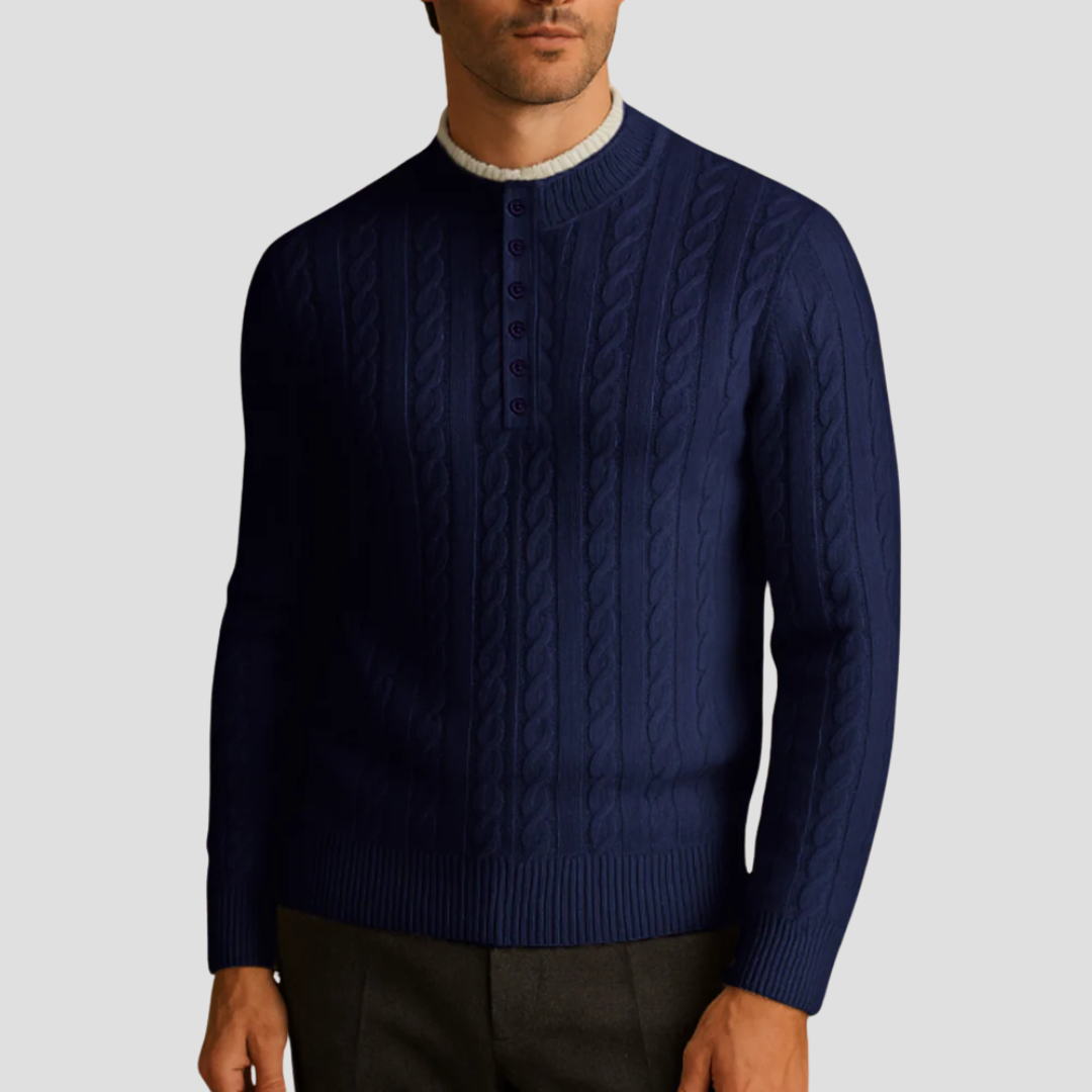Kiton | Cable-Knit Button Sweater 5