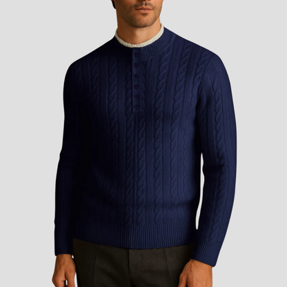 Kiton | Cable-Knit Button Sweater 5