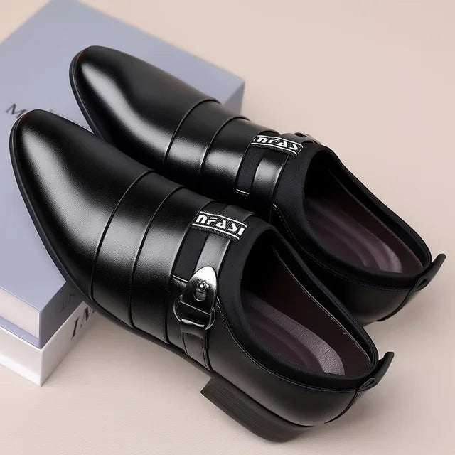 Elegant Men's Leather Dress Shoes - VogeLuxe