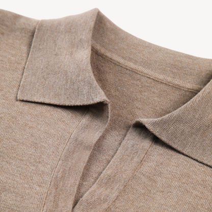 VogeLuxe | Women’s V-Neck Knit Polo Sweater