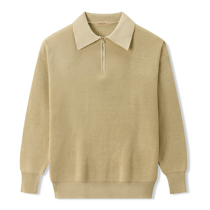 VogeLuxe | Men’s Casual Half Zip Knit Sweater