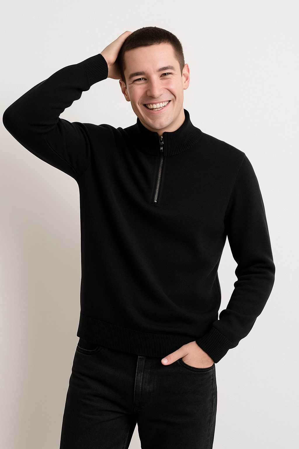 VogeLuxe | Men’s Cashmere Semi High Neck Sweater