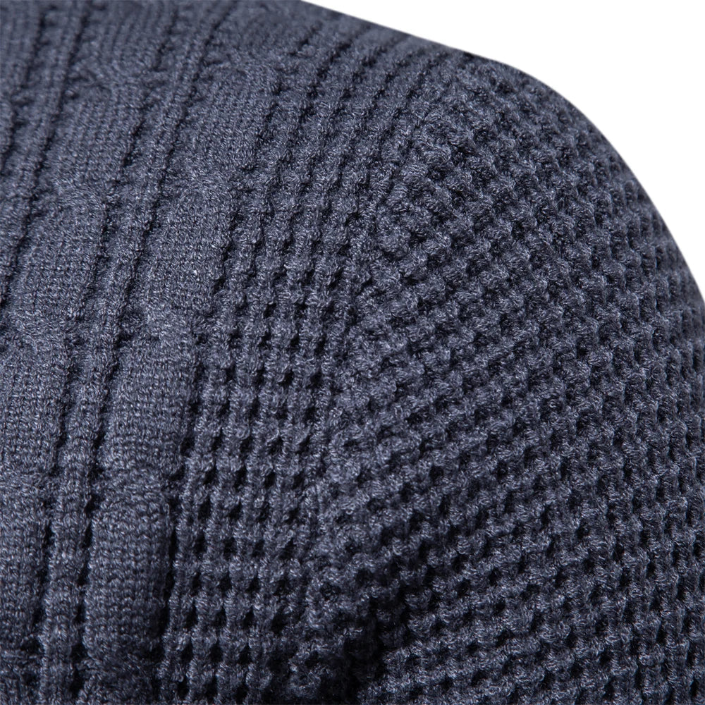 Knit Sweater – Patchwork Panels & Easy Layering Warmth