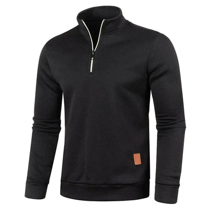 Knit Sweater – Structured Polo Collar & Heat Retention