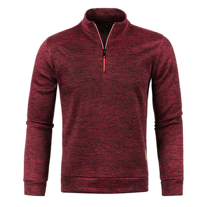 Knit Sweater – Structured Polo Collar & Heat Retention
