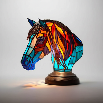 Colorful Stained Glass Animal Table Lamp