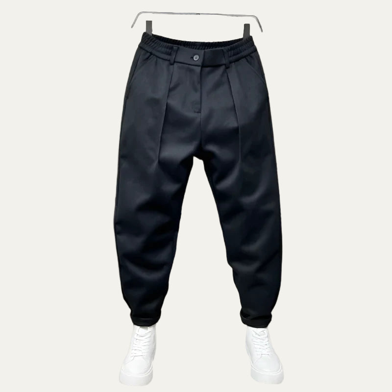 VogeLuxe | Men’s Voluminous Pleated Tapered Trousers