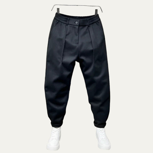 VogeLuxe | Men’s Voluminous Pleated Tapered Trousers