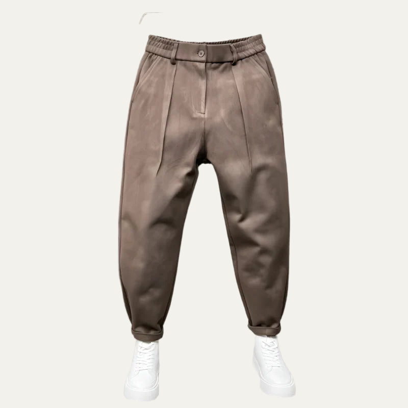 VogeLuxe | Men’s Voluminous Pleated Tapered Trousers
