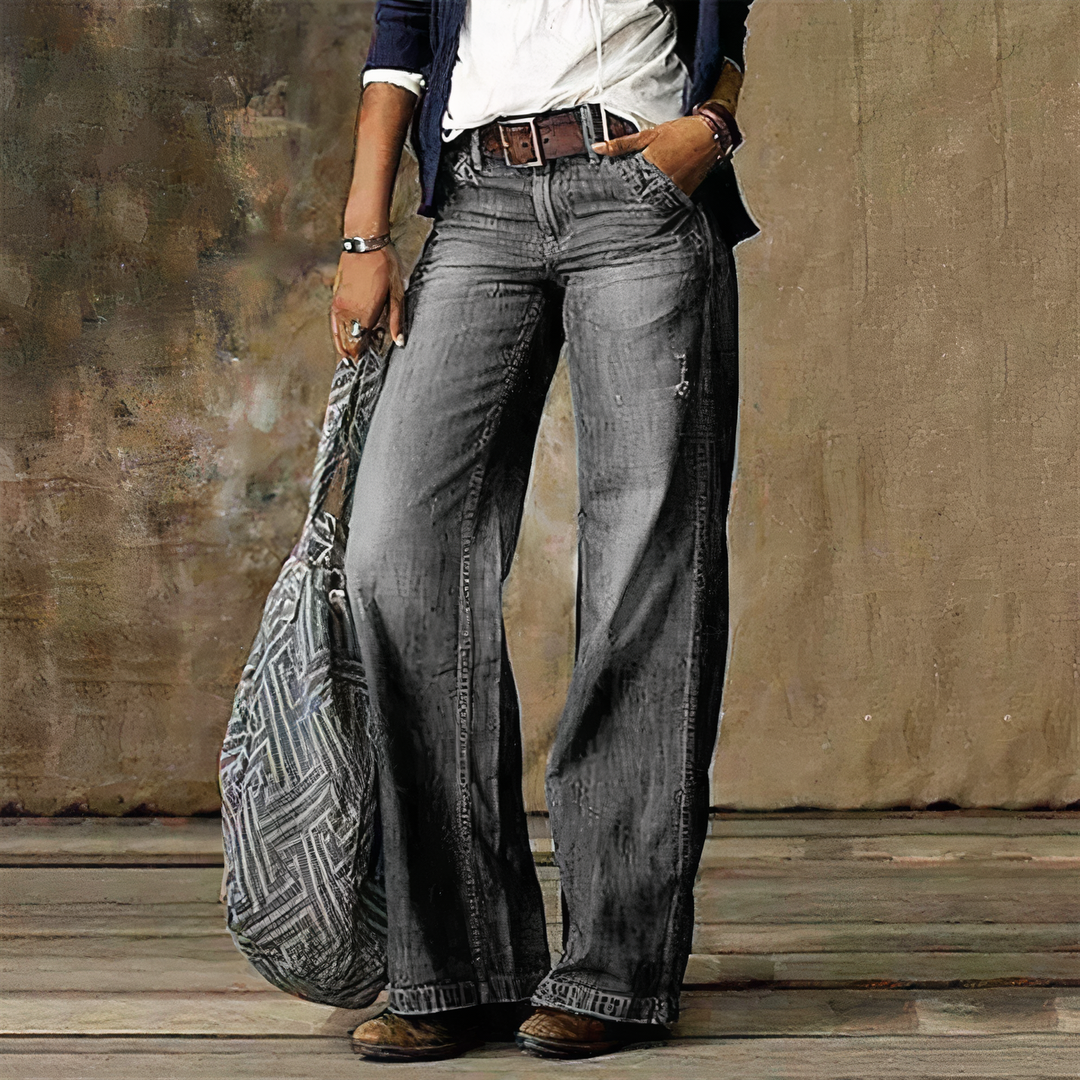 Comfy High Waist Straight Leg Women's Jeans
