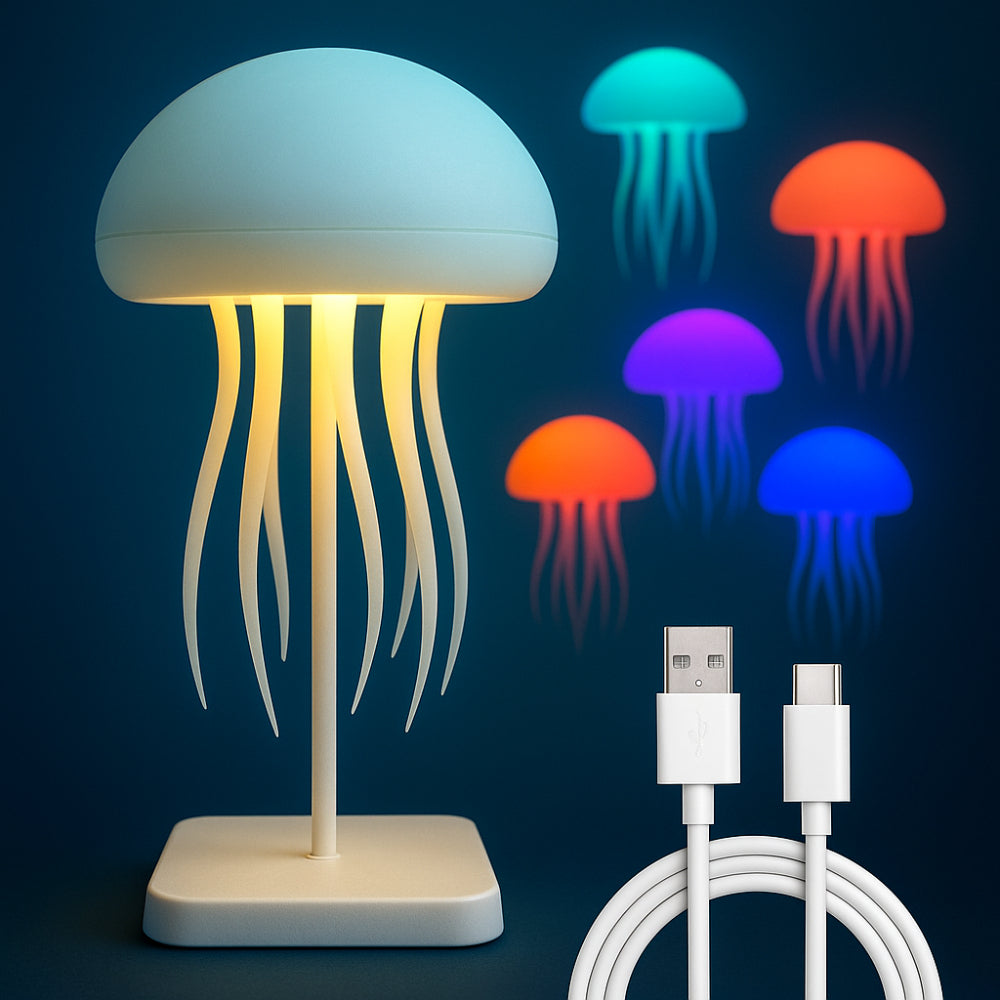 Colorful Jellyfish LED Nightlight Table Lamp - VogeLuxe