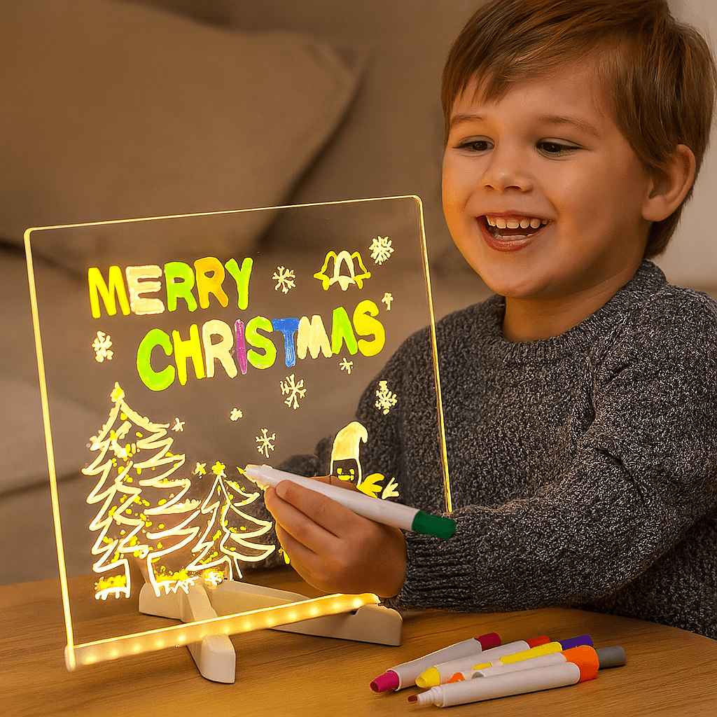 Colorful Kids Art Tablet LED Light Up Drawing Pad - VogeLuxe
