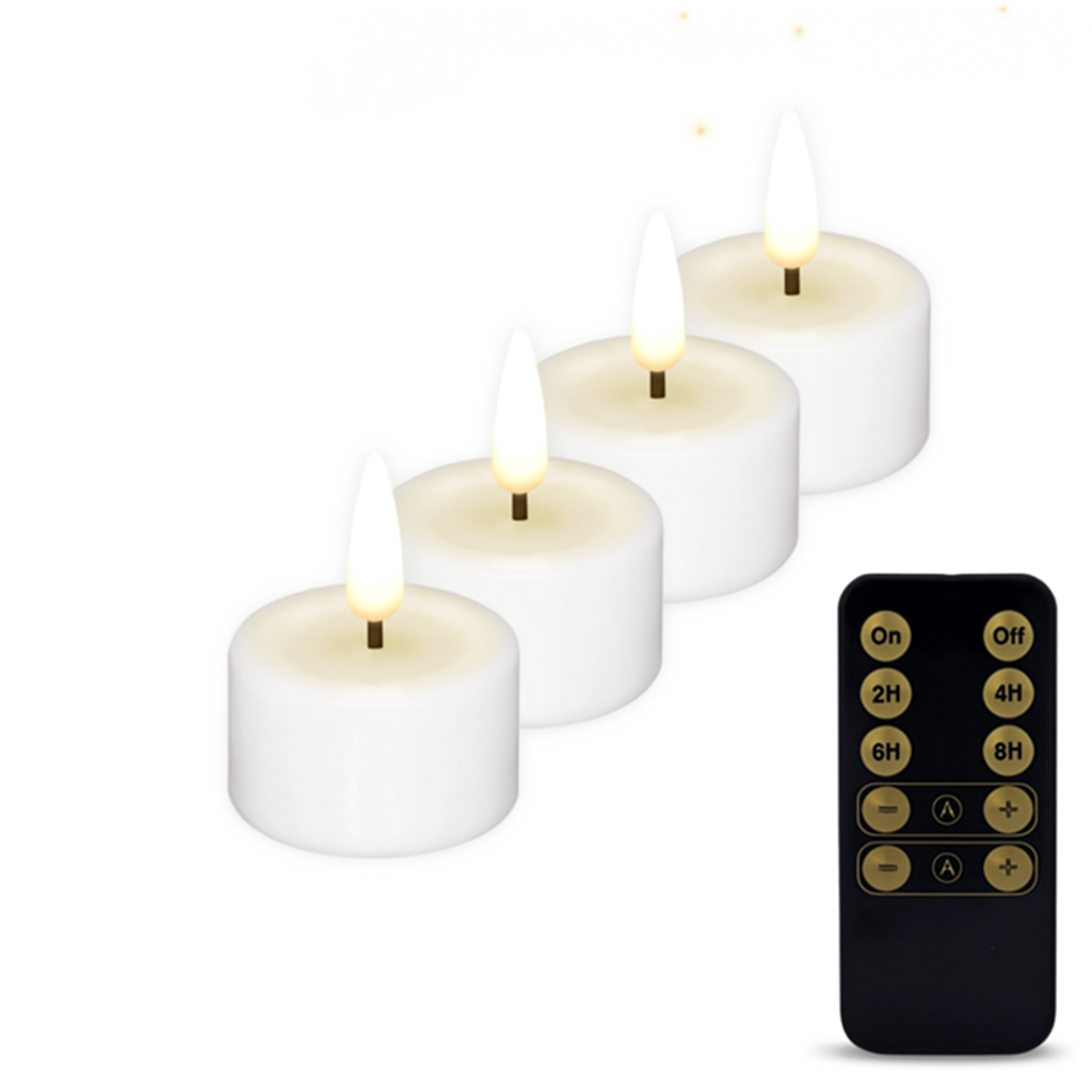 Realistic Flicker Candle Set - Battery Powered with Timer