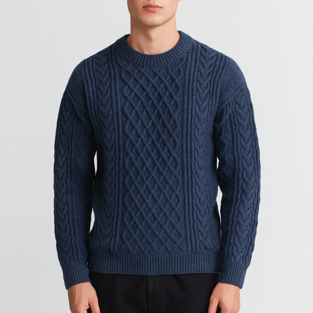 LUXEOUTFIT | Cable Knit Crew Neck Jumper 0