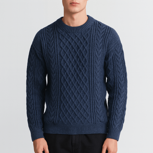 LUXEOUTFIT | Cable Knit Crew Neck Jumper 0