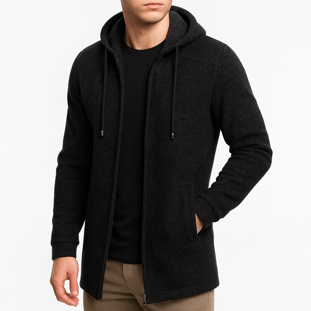 LUXEOUTFIT | Chenille Hood Cardigan 1