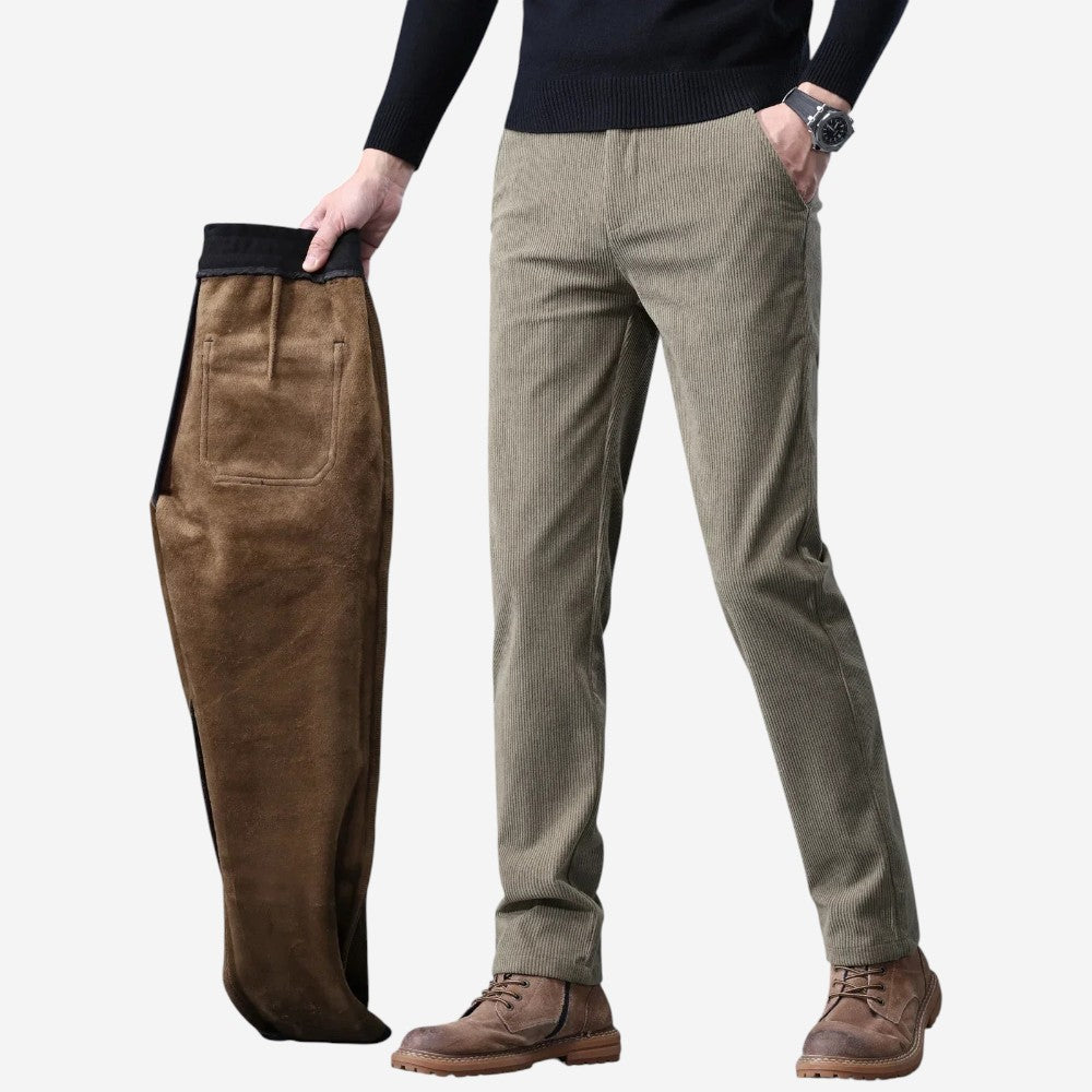 LUXEOUTFIT | Corduroy Fleece Trousers 1