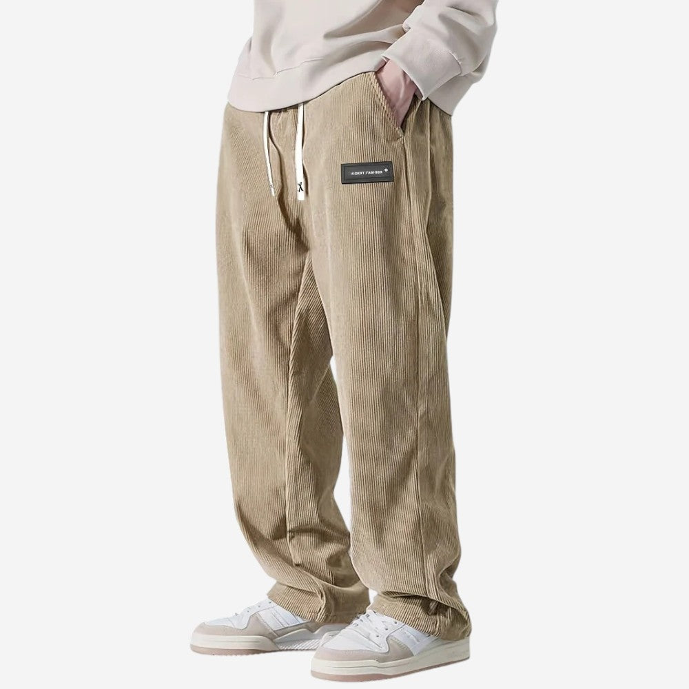LUXEOUTFIT | Corduroy Straight Trousers 0