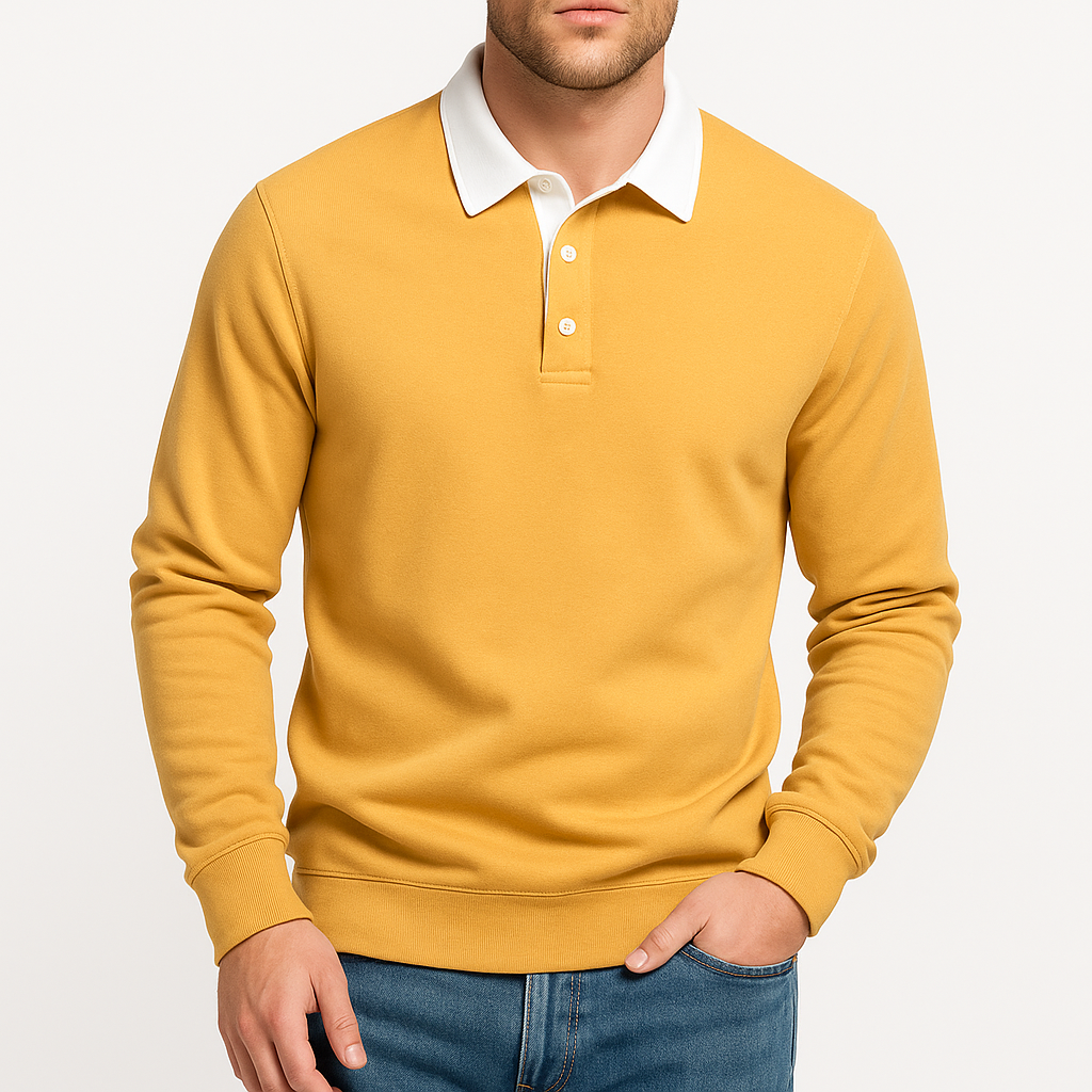 LUXEOUTFIT | Cotton Polo Sweater 1