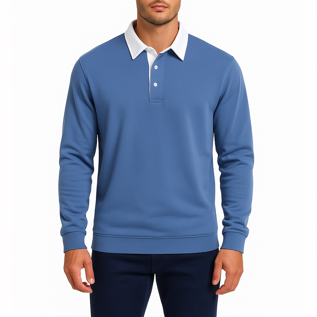 LUXEOUTFIT | Cotton Polo Sweater 2