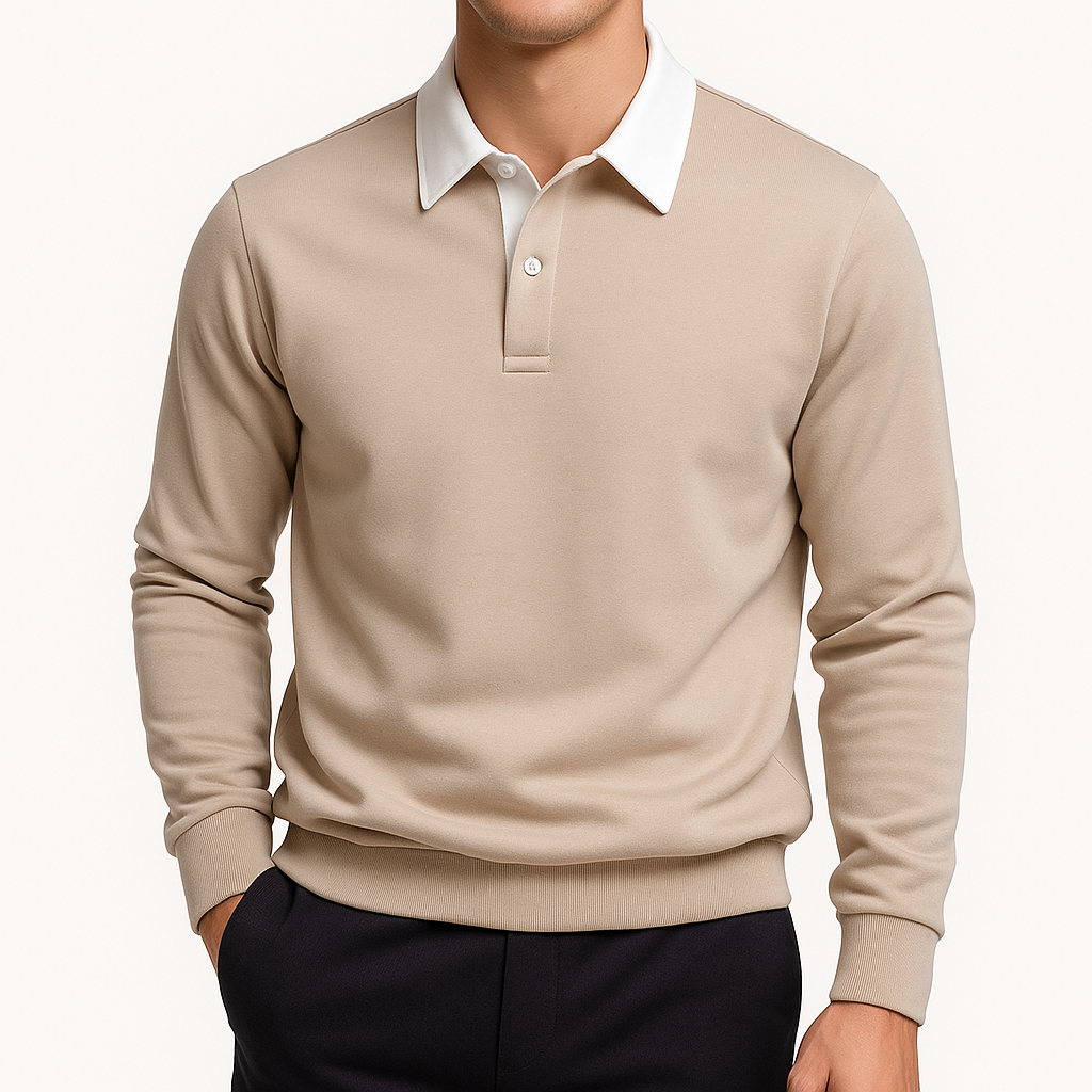 LUXEOUTFIT | Cotton Polo Sweater 5