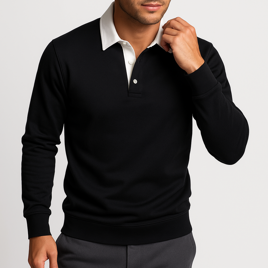 LUXEOUTFIT | Cotton Polo Sweater 6