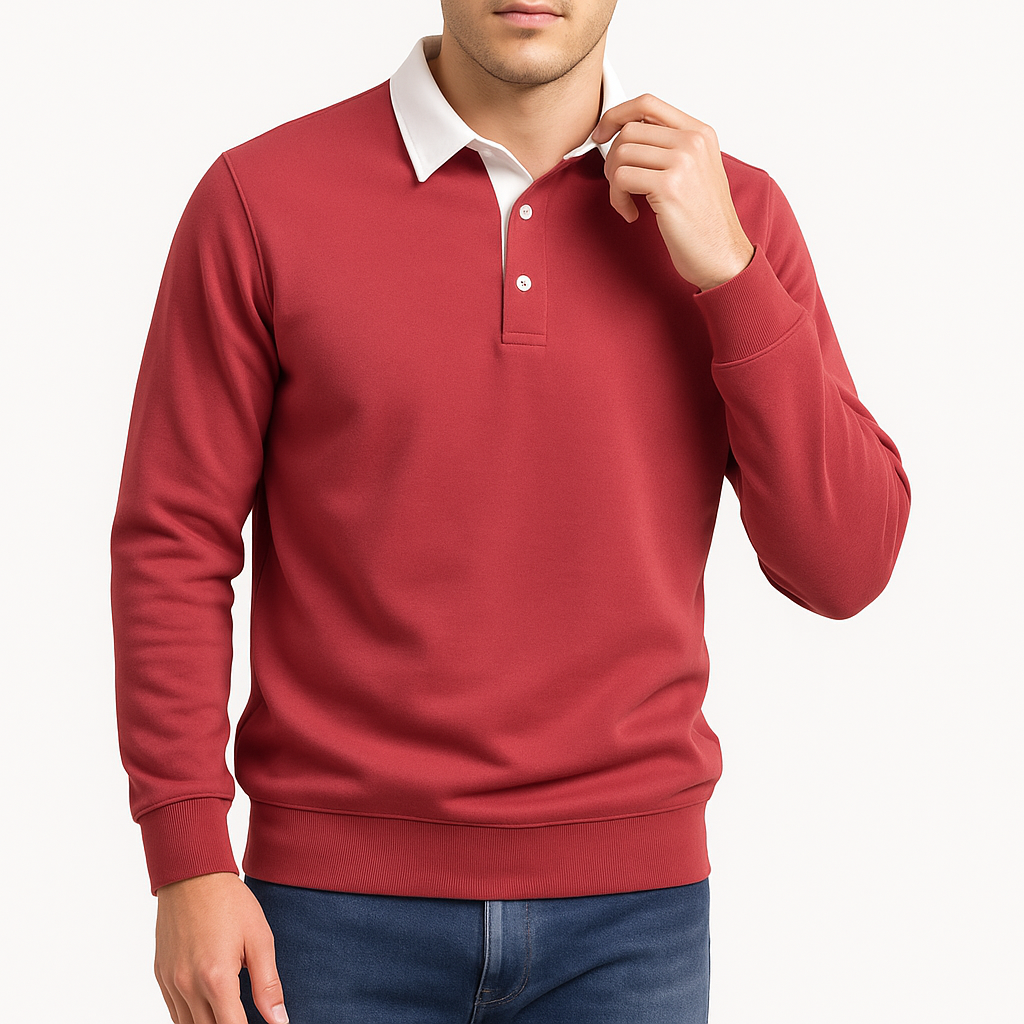 LUXEOUTFIT | Cotton Polo Sweater 7