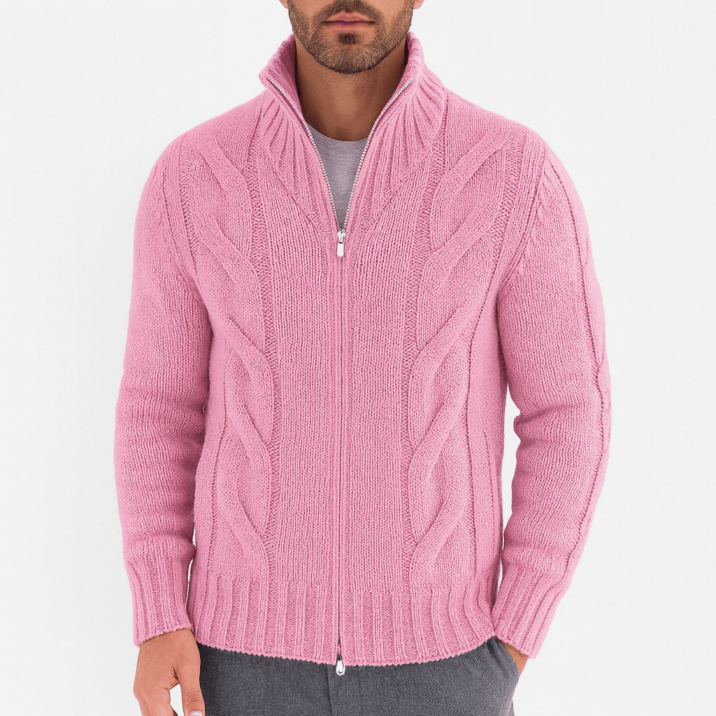 LUXEOUTFIT | Full-Zip Knit Cardigan 3