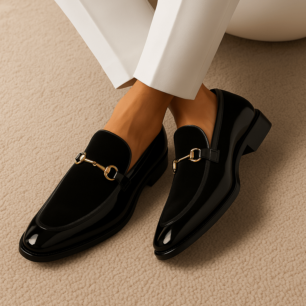 LUXEOUTFIT | Gloss Patent Leather Loafers 2