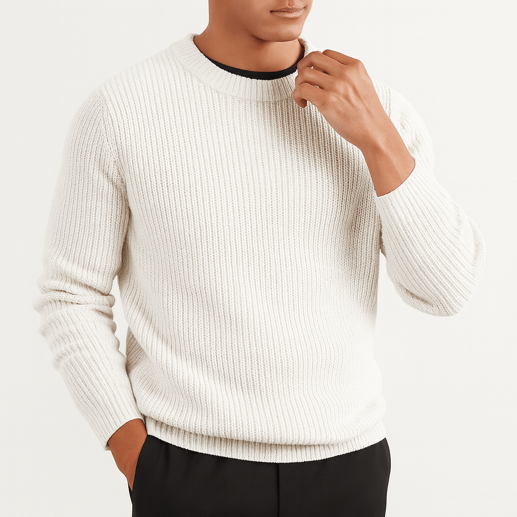 LUXEOUTFIT | Knitted O-Neck Sweater 0