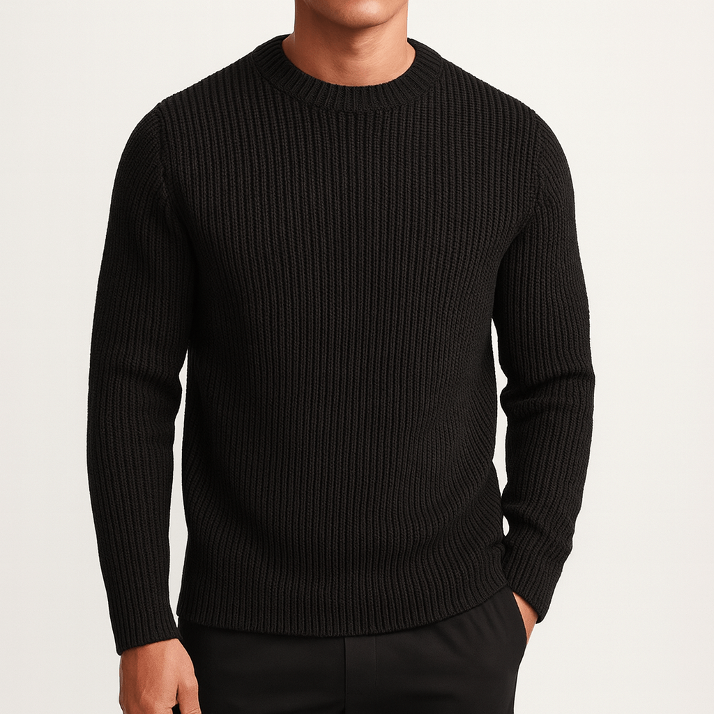 LUXEOUTFIT | Knitted O-Neck Sweater 1