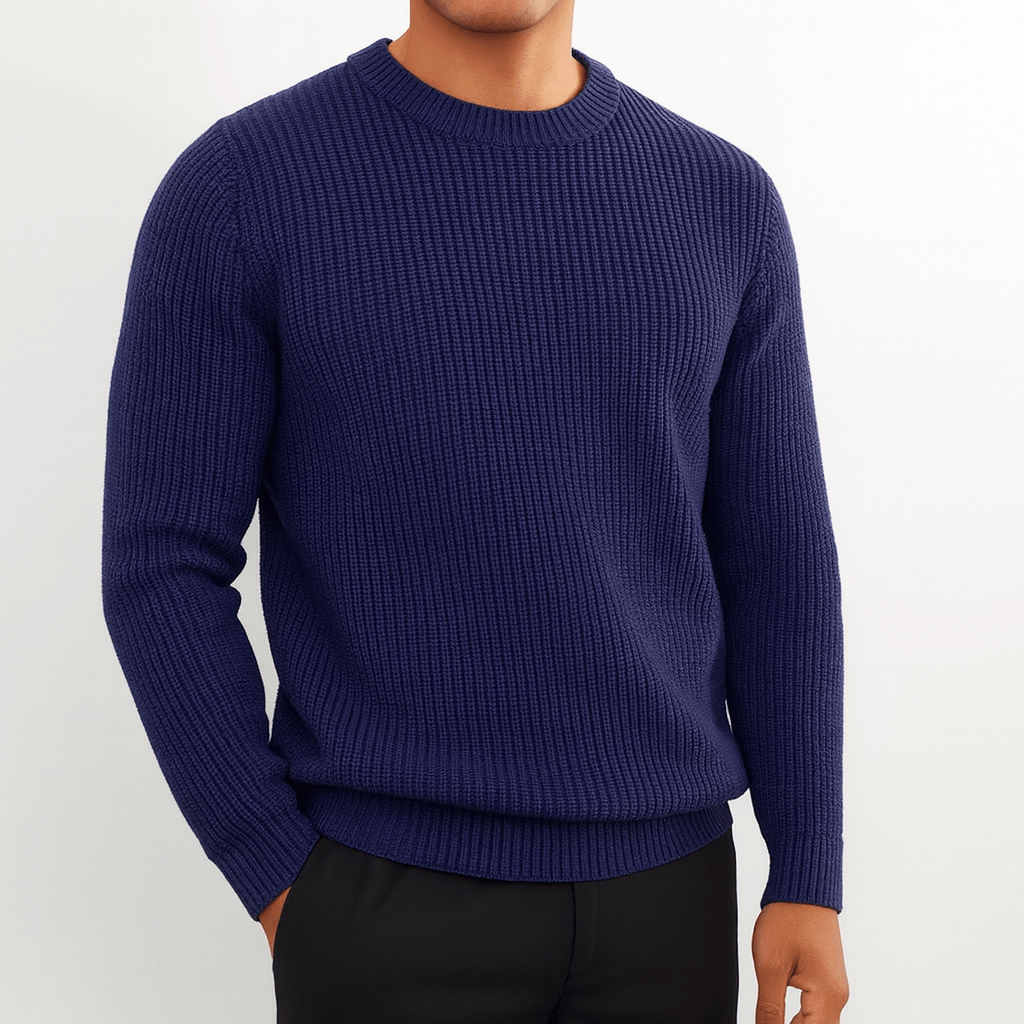LUXEOUTFIT | Knitted O-Neck Sweater 2