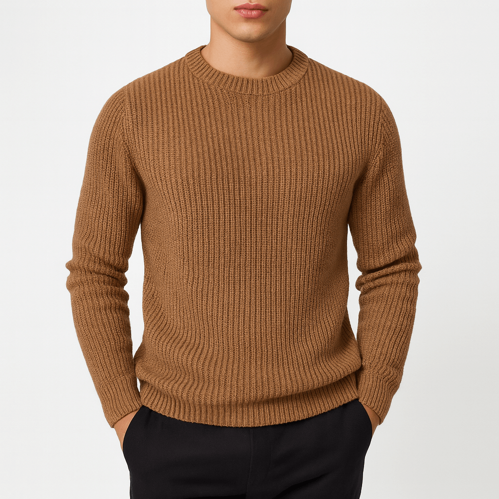LUXEOUTFIT | Knitted O-Neck Sweater 4